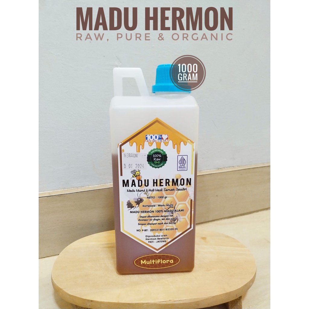 

Madu Hermon - Madu Multiflora Raw, Murni dan Organik 1 kg (Produk Sertifikat P-IRT)