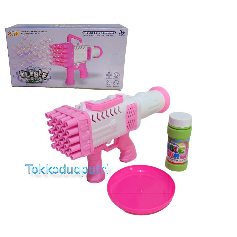 MAINAN ANAK BUBBLE BAZOOKA ROCKET LAUNCHER MAINAN GELEMBUNG SABUN