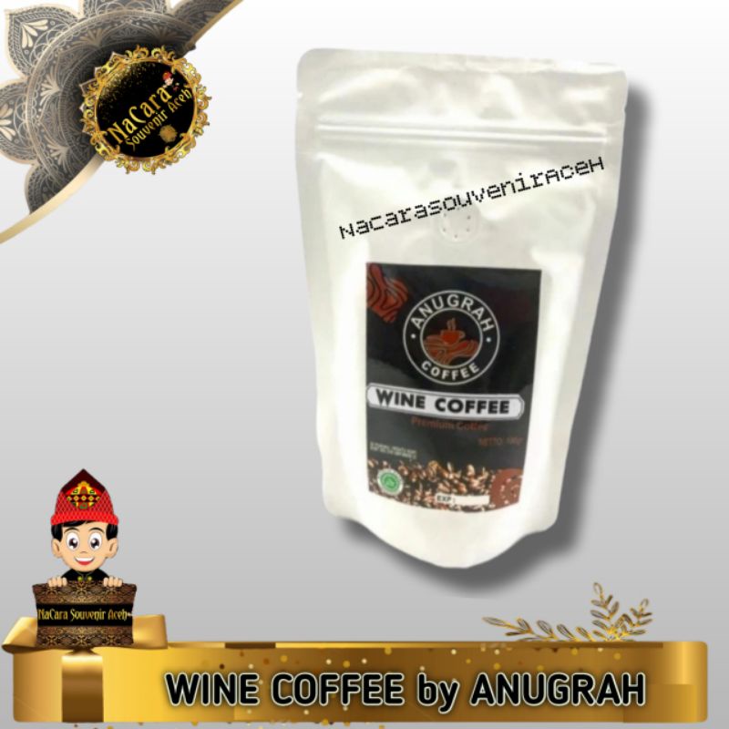 

WINE COFFEE || KOPI ARABIKA WINE KOPI GAYO by ANUGRAH isi 100gr