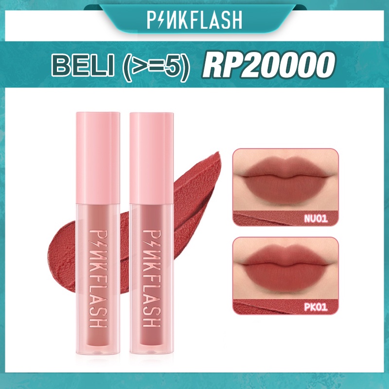 PINKFLASH #PinkSweetie Velvet Matte Lip Clay Lightweight High Pigment Lip Mud For Lip &amp; Cheek Waterproof Lipstick