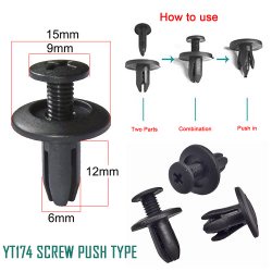 Clip Baut Rivet Kancing bemper Mobil Motor Universal