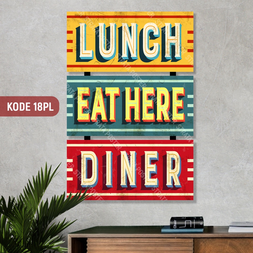 Hiasan dinding cafe Poster kayu Dekorasi ruangan Wall decor Poster Puzzle