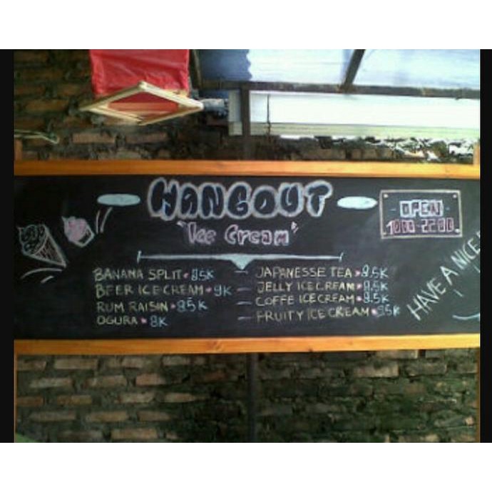 

[COD] 60x120cm Paling Murah Papan Menu Cafe Resto Papan Tulis Kapur PROMO Kode 1133