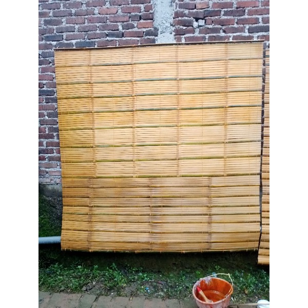 Tirai Bambu pernis/orange