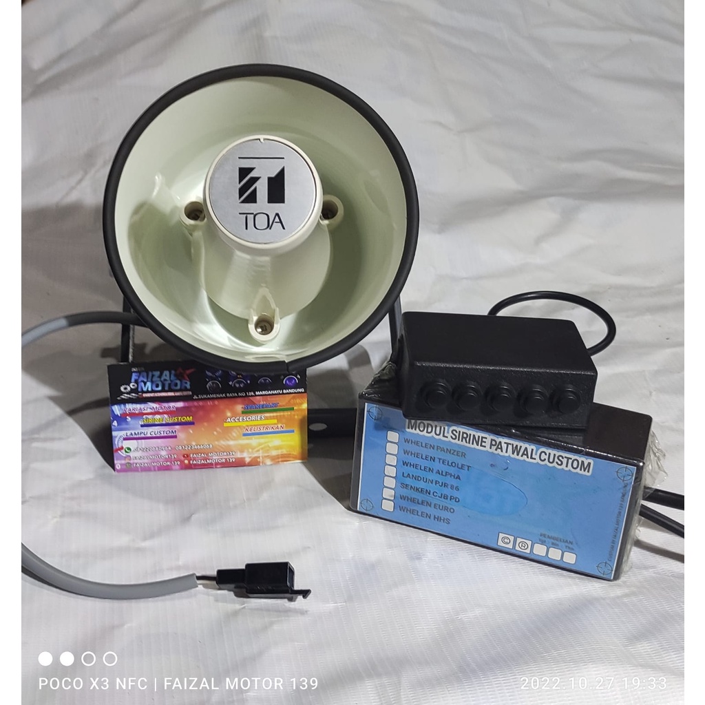 SIRINE PAWTAL 1 SET+SPEAKER TOA SUARA WHELEN PANZER TELOLET LANDUN SENKEN