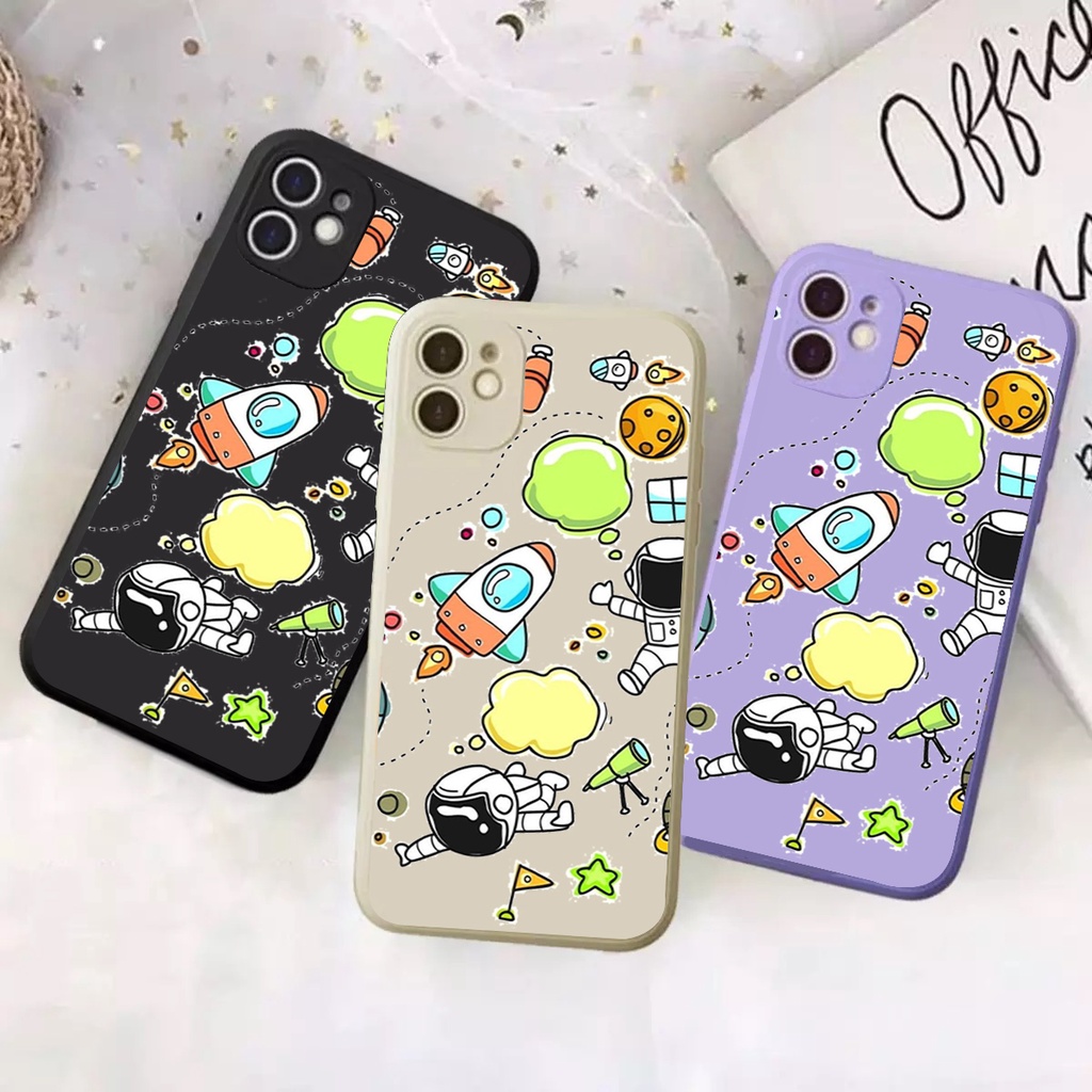 SoftCase Iphone 6/6s6 plus/6s plus7/87 plus/8 plus Space 1 | Casing Bergambar | Case Macaroon- Case 