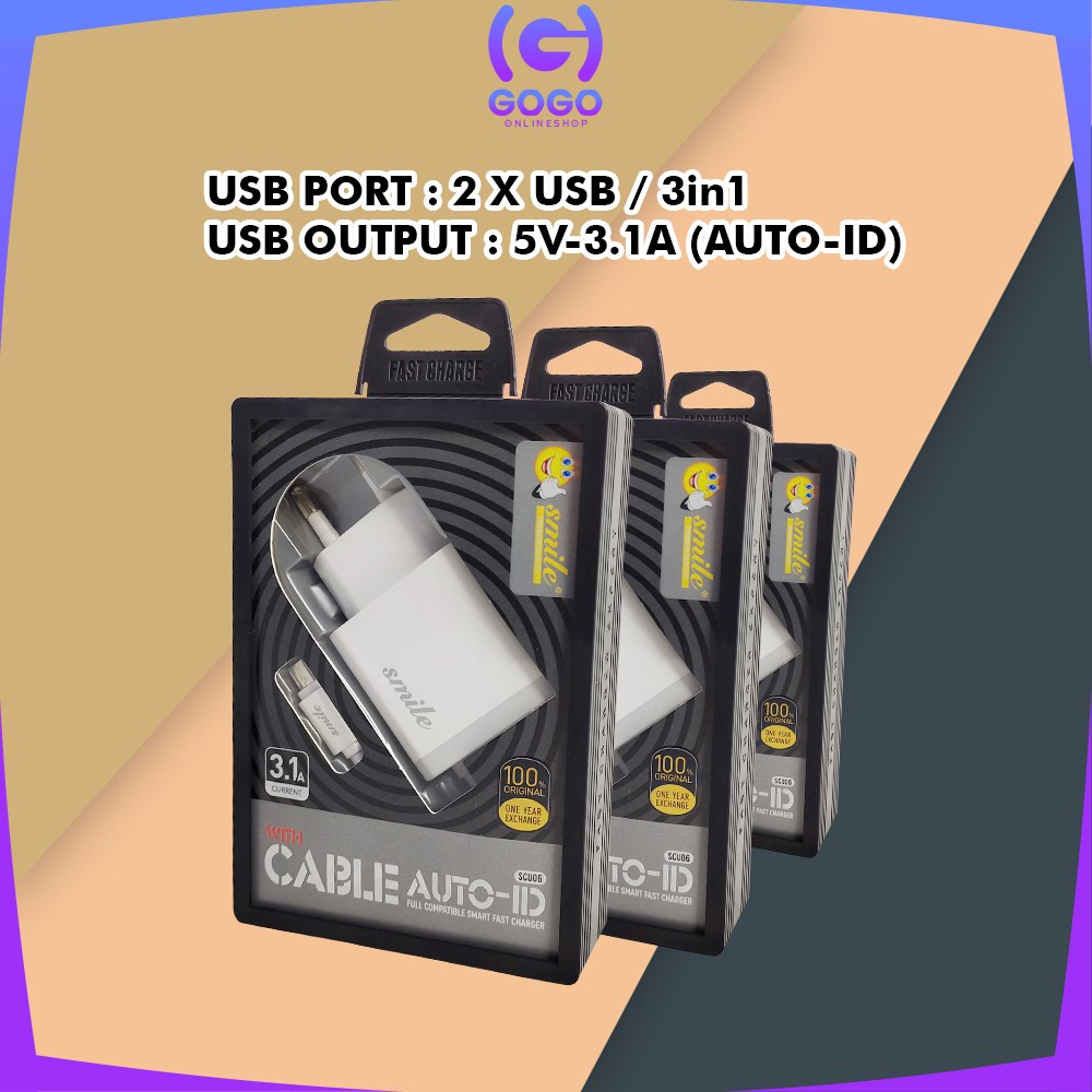 GOGO-C466 Charger Travel Adapter 2 Port USB Fast Charger Colokan USB Fast Charging / Dual USB Pengisi Daya Cepat