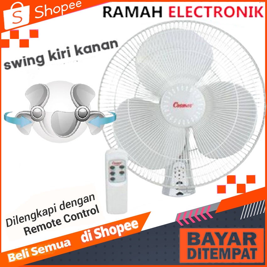 Cosmos Kipas Angin Dinding 16-WFGR Kipas Angin Remot Cosmos