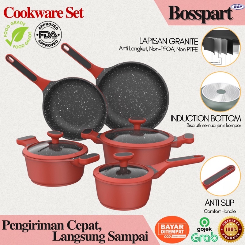 Panci Set / Cookware Set / Wajan Penggorengan Anti Lengket