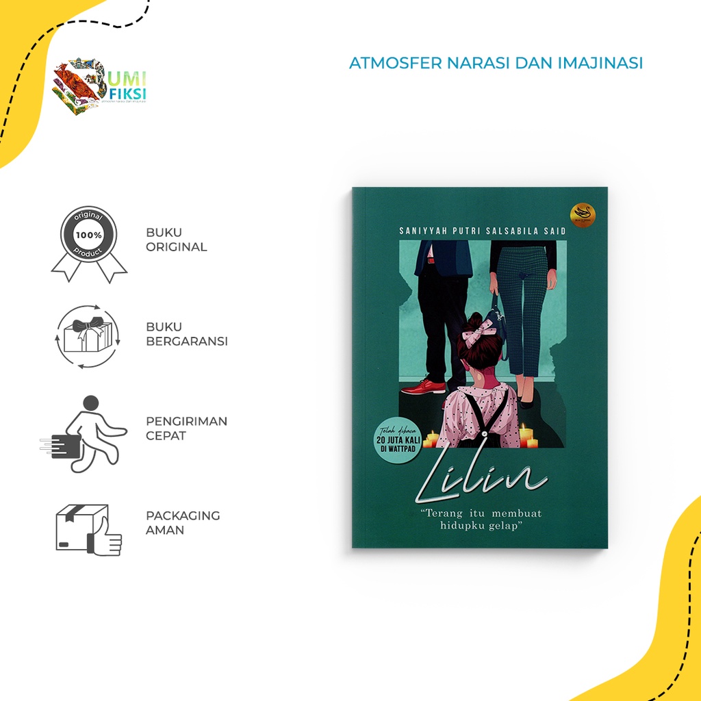 Buku Novel - Lilin - Saniyyah Putri Salsabila Saud - Haru - Bumifiksi
