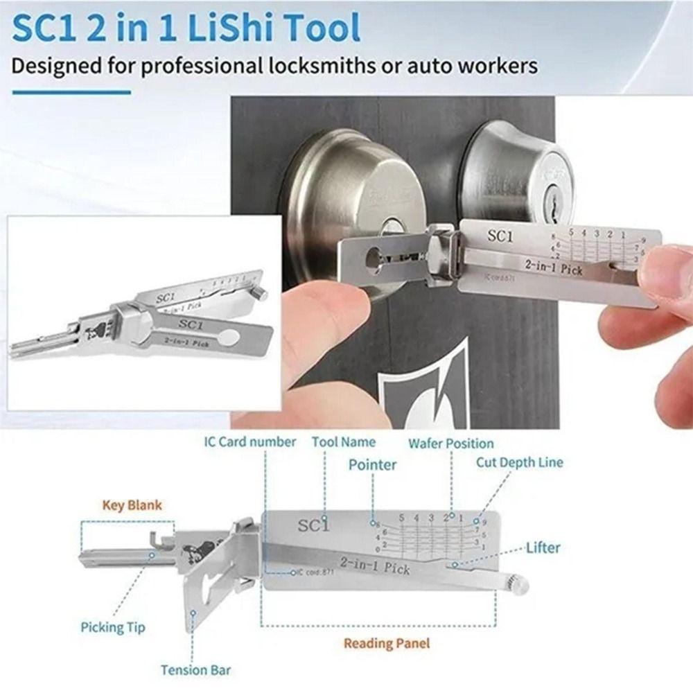 Populer Lishi Tool SC1 Obeng Nutdrivers Perkakas Tangan Mobil