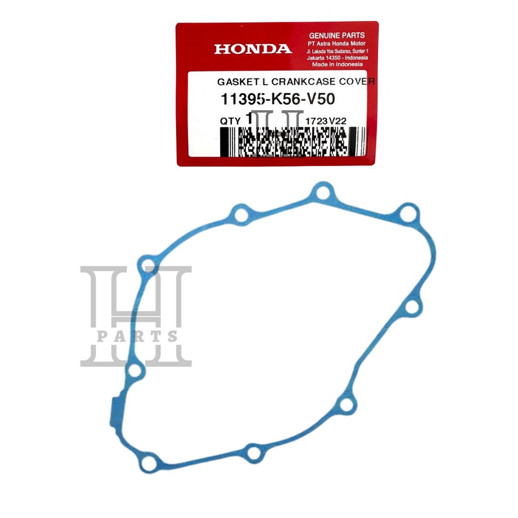 PAKING BAK MAGNET GASKET L CRANKCASE COVER MESIN SONIC SUPRA GTR CB CBR 150 150R LED 11395-K56-V50 ASLI ORIGINAL AHM HGP HONDA