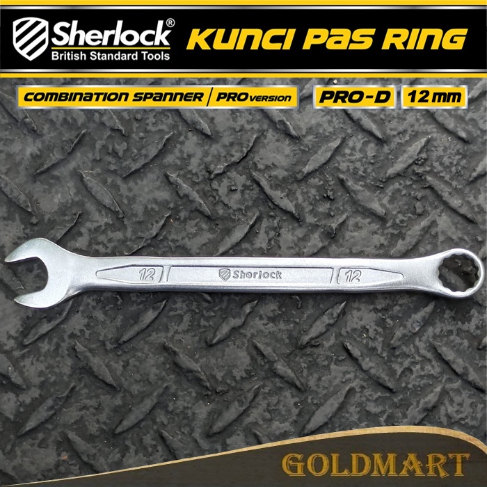 Kunci Pas Ring (Pro-D Series) uk. 12 mm Original Sherlock (1 Pcs)