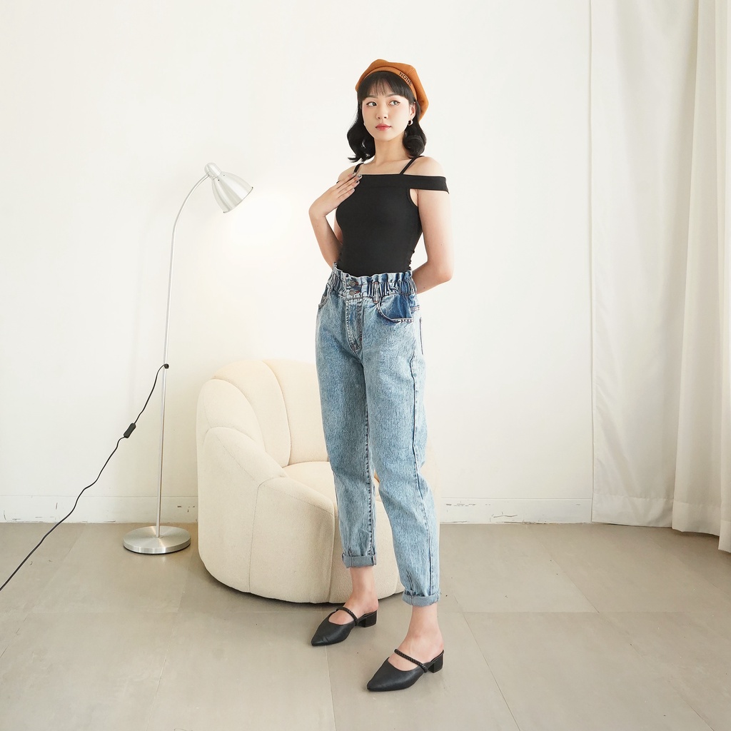 Korean Sabrina Top Wanita Tank Crop Top Korea Style 217