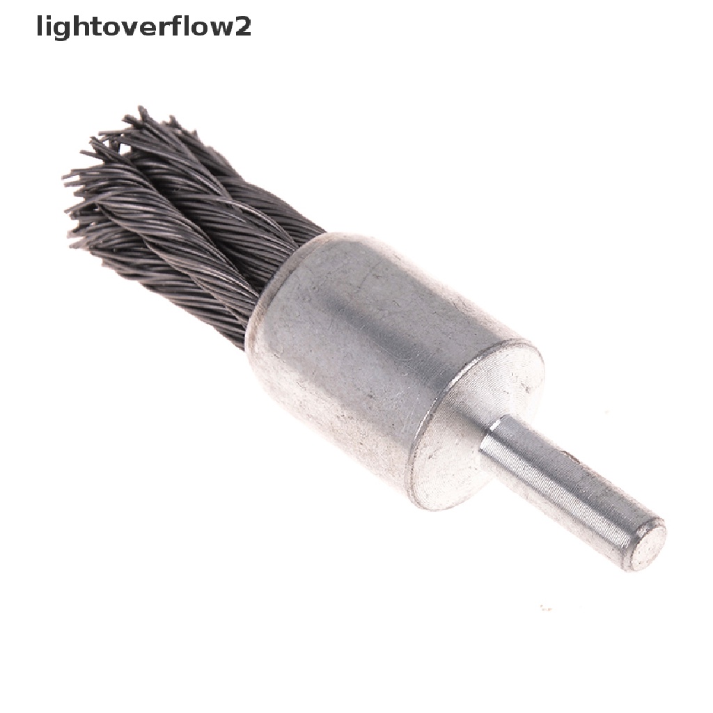 (lightoverflow2) Sikat Kawat stainless steel 20mm Dengan shank 1 / 4 &quot;Untuk Gerinda