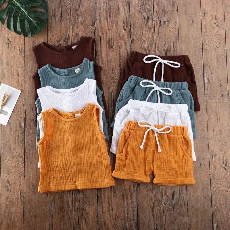 BEFAST - ZTL Setelan Anak LILU / setelan singlet anak satya / Fashion Anak Kekinian / Setelan Termurah / Oneset Polos / Setelan Anak-Anak Unisex / Pakaian Santai Anak / Oneset Keluaran Terbaru / Set Atasan Kaos Tanpa Lengan+Celana Pendek