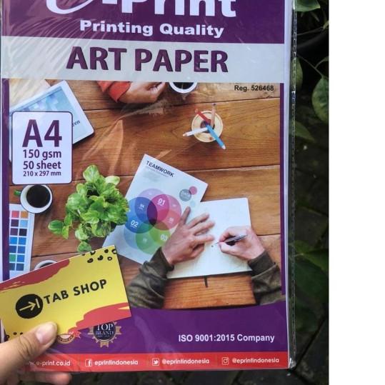 

EPRINT ART PAPER 150 GSM 50 LEMBAR / KERTAS ART PAPER