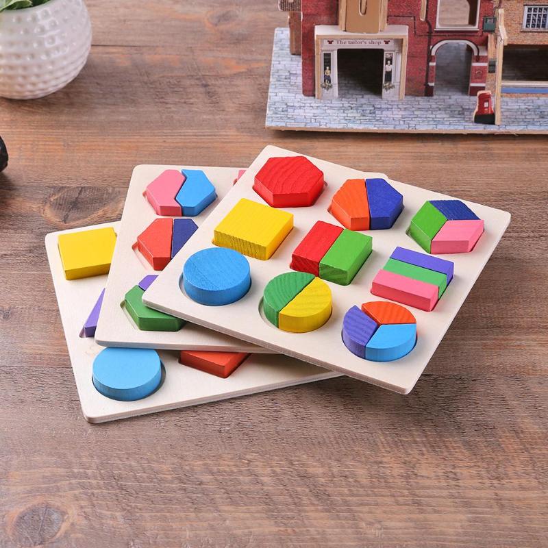 3D Geometric Shape Puzzle Board | Papan Puzzle Bentuk Geometri | Wooden Chunky Matching Shapes / Puzzel Kayu Timbul Tebal | APE Tematik Belajar Mengenal Pecahan | Mainan Edukatif Montessori Edukasi Anak Balita Bayi