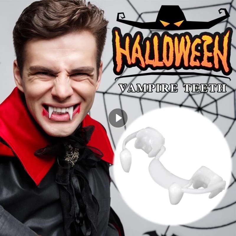 Mainan Gigi Vampire / Elf Palsu Retractable Untuk Properti Halloween