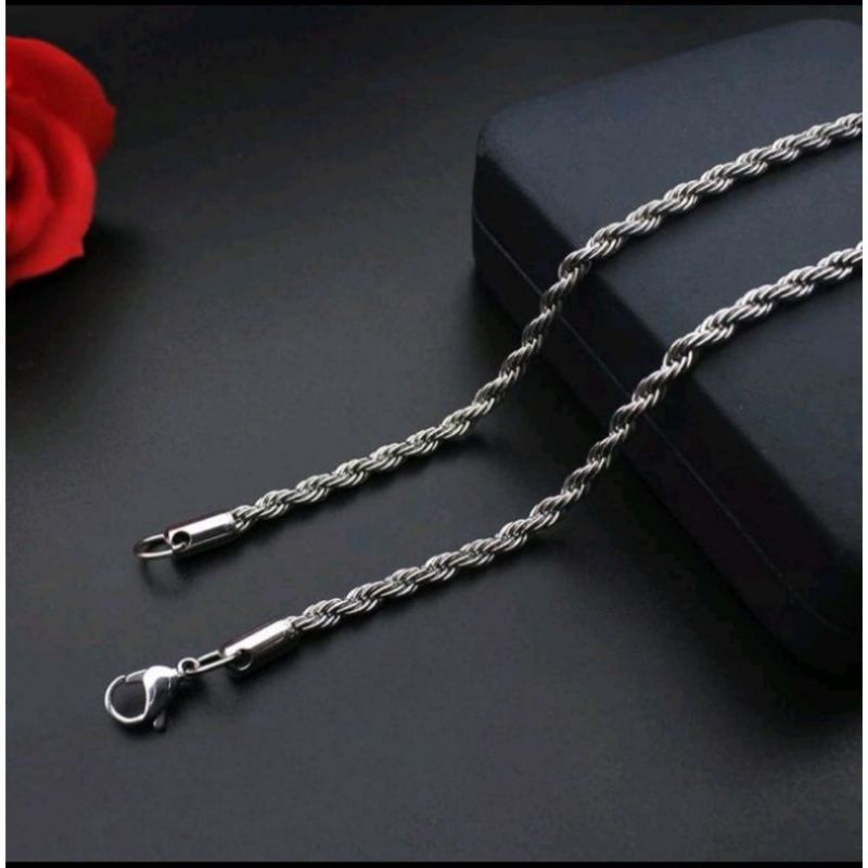 kalung baja putih anti karat