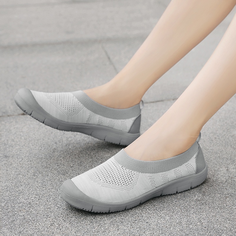 FOKU Sepatu Sneakers Wanita Sepatu Slip On Wanita Kasual Sepatu Wanita Terbaru