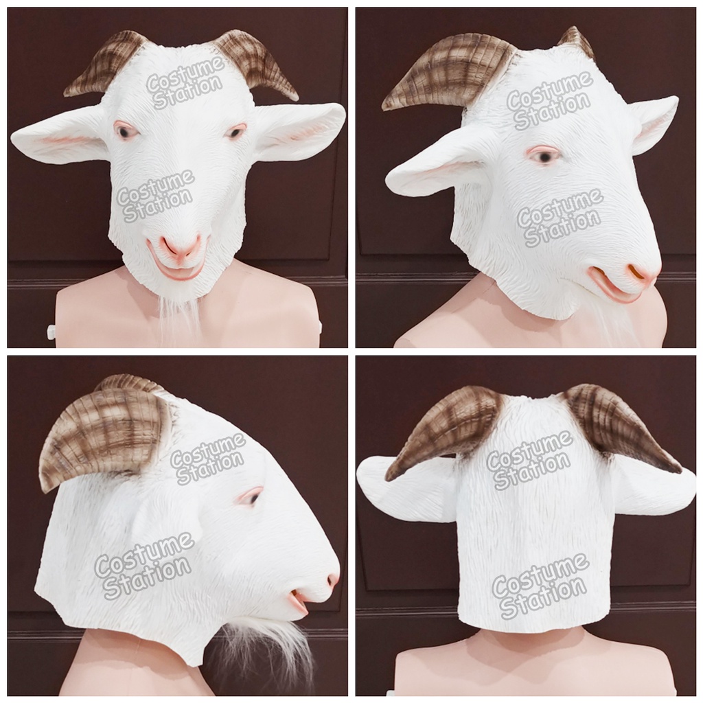 Topeng Kambing / Goat Mask Latex Lebaran Hewan Binatang Animal Halloween