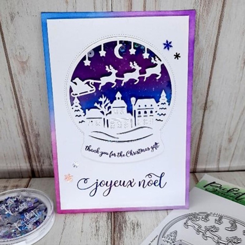 Cetakan Stensil Cutting Dies Motif Natal Bahan Metal Untuk Scrapbook / Craft Diy