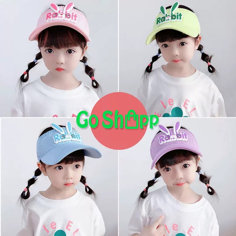 Topi Anak Perempuan Rajut Motif Rabbit Lucu Import Fashion Korea Terbaru - Visor Sport Hat Kekinian CP06