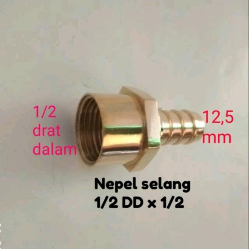 nepel selang drat dalam 1/2 x 1/2