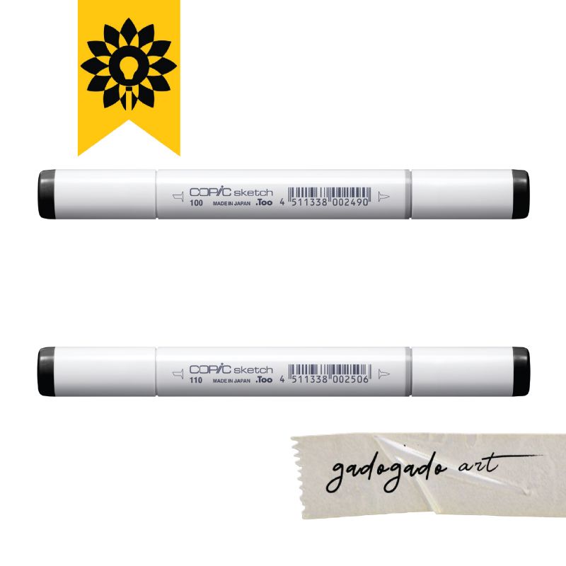 

Copic Sketch Marker Black Series 100 dan 110