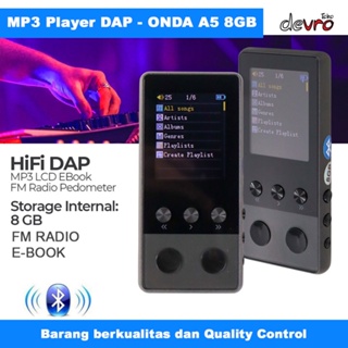 DAP MP3 Player Bluetooth HiFi LCD E-Book FM Radio Pedometer - ONDA A5