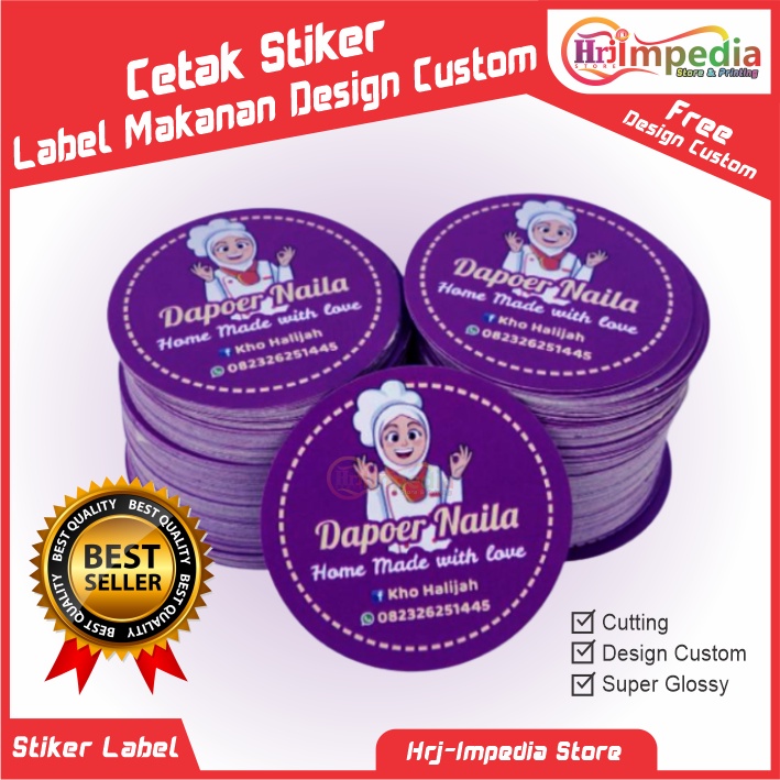 Jual Cetak Stiker Label Logo Makanan Jajana Ringan Design Custom ...