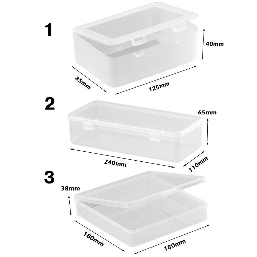 Top Kotak Penyimpanan Transparan Tempat Penyimpanan Plastik Alat Pancing Aksesoris Persegi Barang Kecil Case