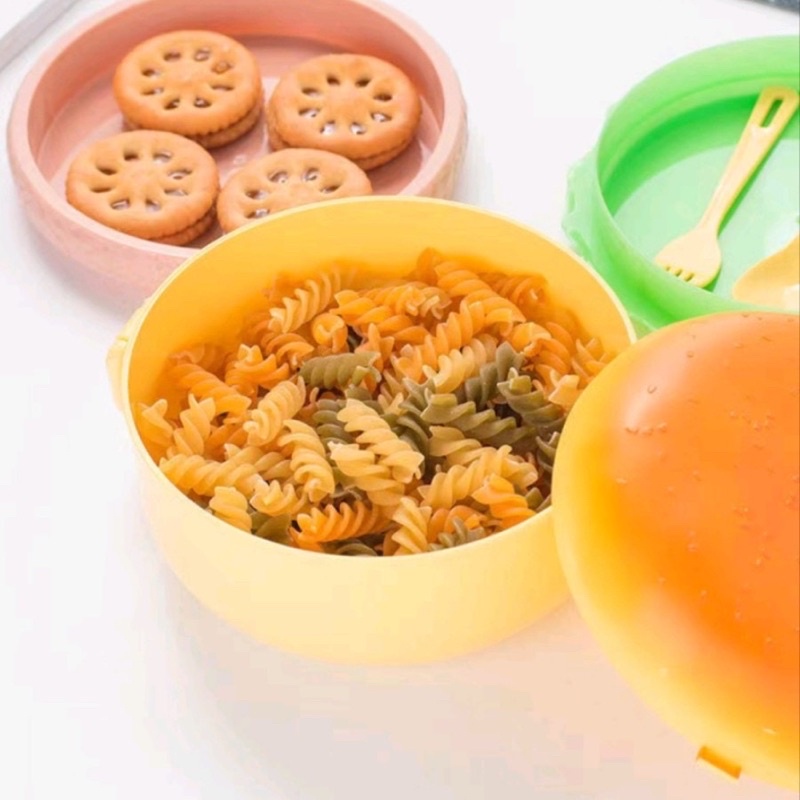 Lunchbox Kotak Bekal Anak / Kotak Makan Anak / Tempat Makan Anak Hamburger