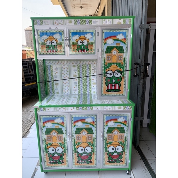 rak piring meja raping rak sayur pintu 3 roda