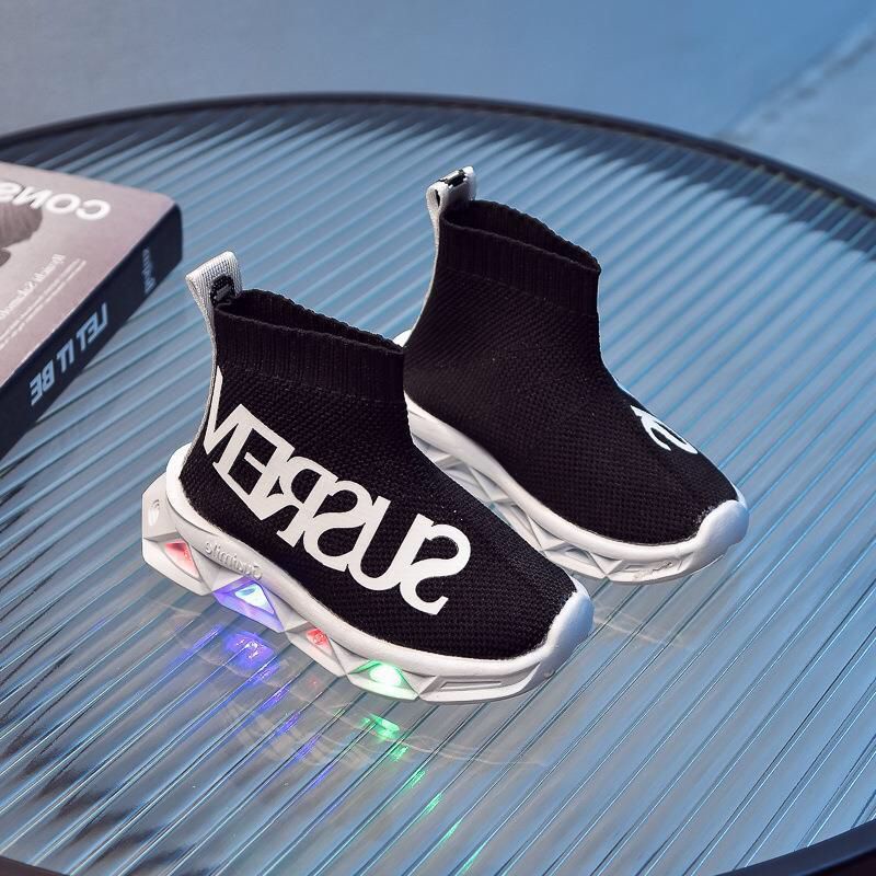 (LOLI-JKT) SP-SUS SEPATU BOOTS ANAK LED FULL RAJUT ANTI SLIP ON SIZE 21-30