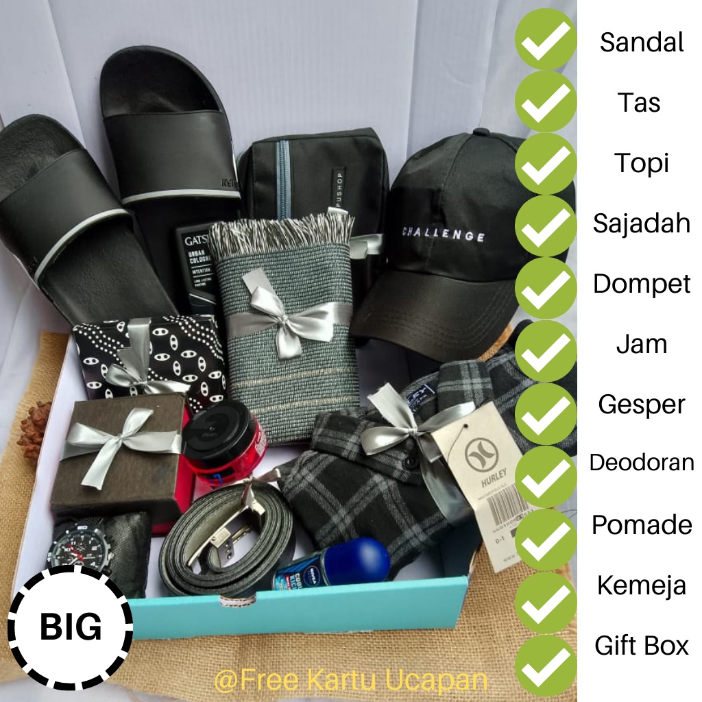 Hampers Kado Hadiah Ulang Tahun Cowok Isi Pakaian / Paket Gift Box