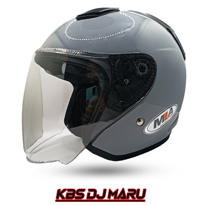 Helm Half Face MLA Polos GORILLA GREY Untuk Pria Dan Wanita Dewasa SNI COD [PREMIUM QUALITY PRODUCT]