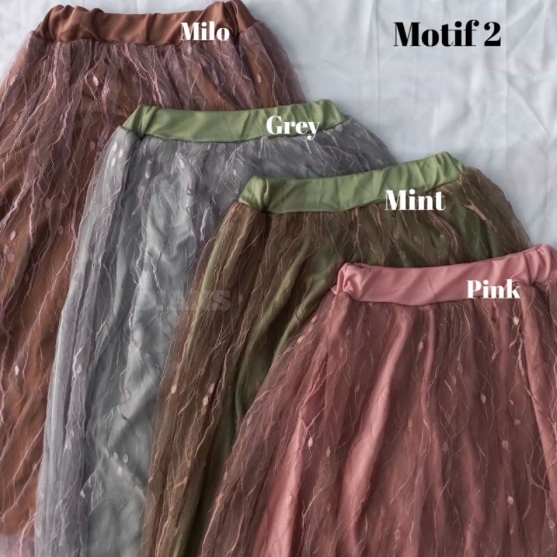 Rok Tutu Renda Bunga Dewasa | Tutu Motif Renda Gold Dewasa Best Seller