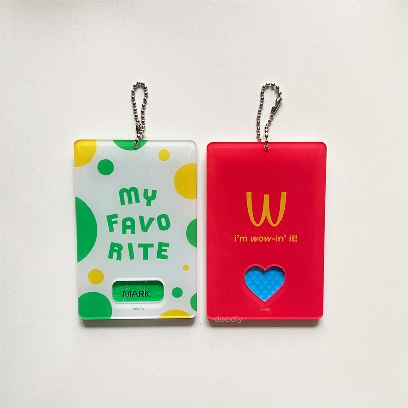 Doodly Acrylic Photocard Holder Mukidi and Sukashay (K-pop PC Holder Akrilik)