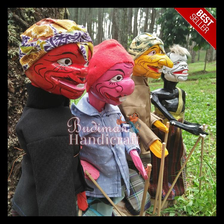 WAYANG GOLEK PUNAKAWAN 1SET=ISI 4PCS (SEMAR,CEPOT,DEWALA,GARENG) BARU