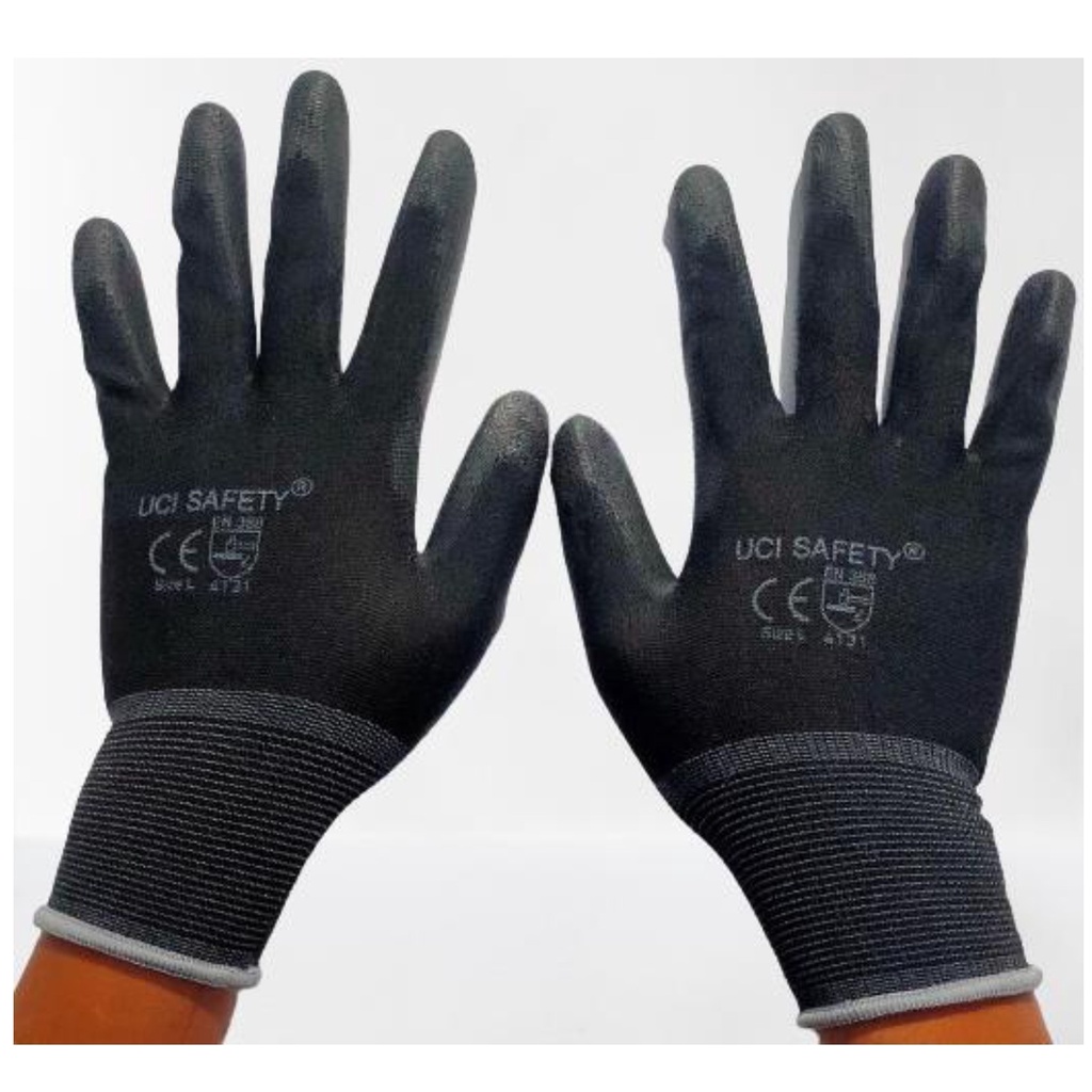 Sarung Tangan Karet Palm Fit Glove Uci Safety Size : M L XL