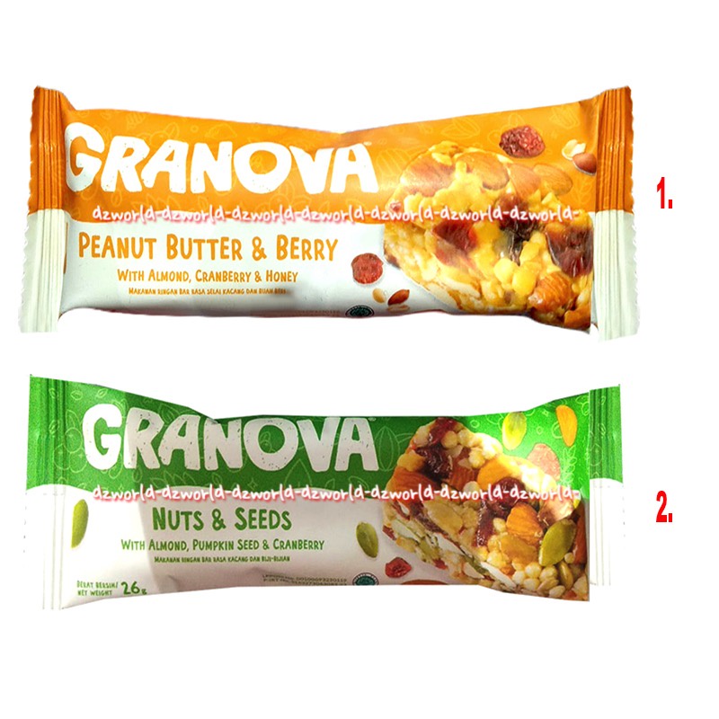 Granova Peanut Butter Berry Bar 26gr Snack Cemilan Rasa Kacang Cemilan Sehat Granofa Ganova Snack Sehat Cemilan Sereal