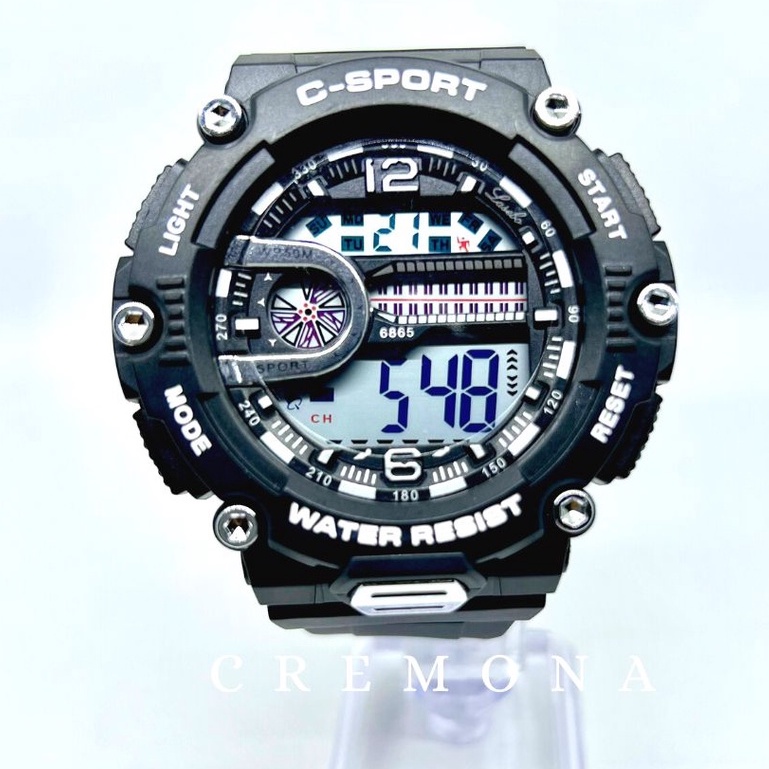 BISA COD! Jam Tangan Cowok Pria Bulat Digital Import Murah Mewah Anti Air WATER RESISTANT BONUS BATERAI CADANGAN!