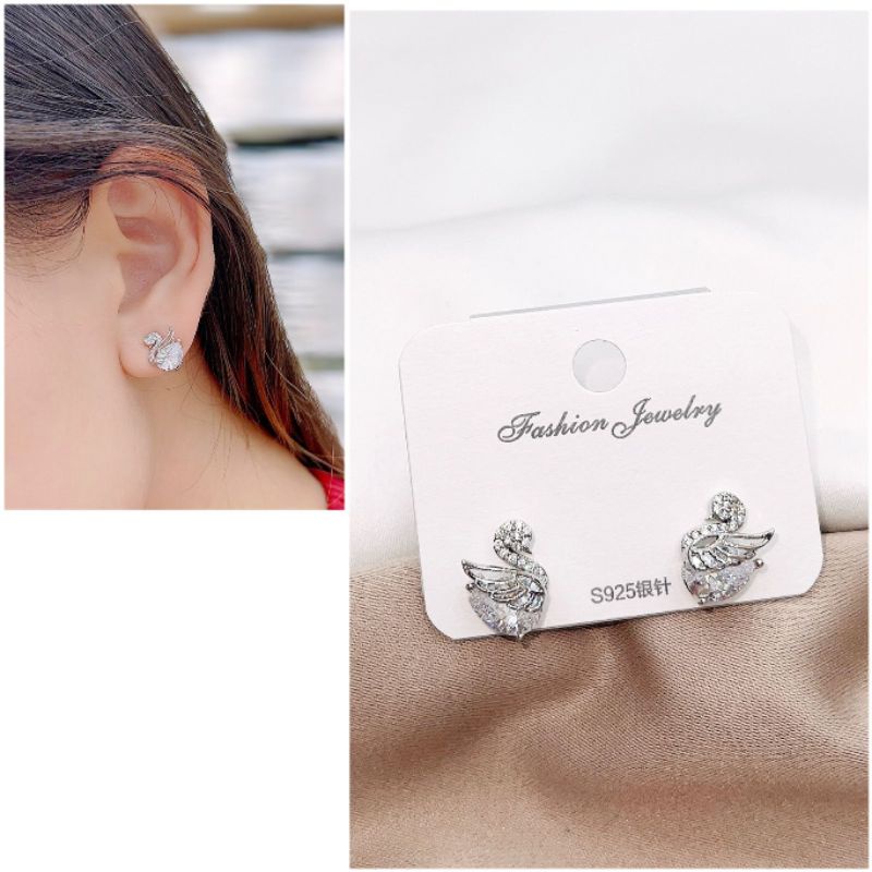 Anting Silver925 perak Premium Quality Anti karat anti alergi Starling silver platgold Ts2937