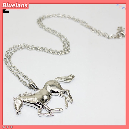 Bluelans Women Luxury Running Horse Pendant Long Sweater Chain Necklace Fashion Jewelry