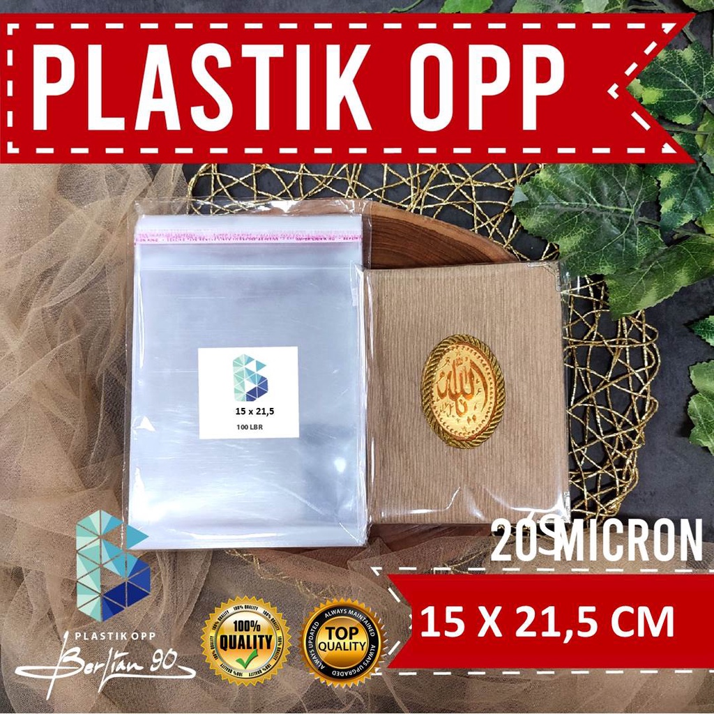 Plastik OPP 15 X 21,5 CM 18 MIC 100LBR / PLASTIK BROSUR / PLASTIK A5 / PLASTIK SOUVENIR / UNDANGAN
