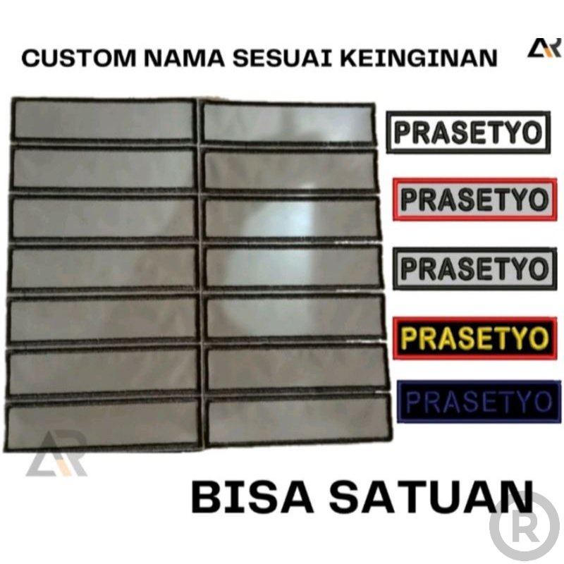 

papan nama ,bordir nama ,tag nama Bordir Nama Custom
