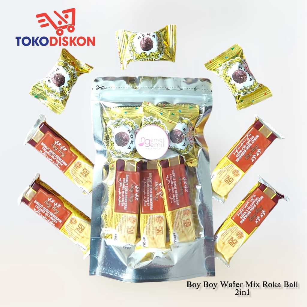 

Boy Boy Creamed Milk Wafer Mix Roka Wafer Ball With Nutty Chocolate Coklat Bola Kualitas Premium