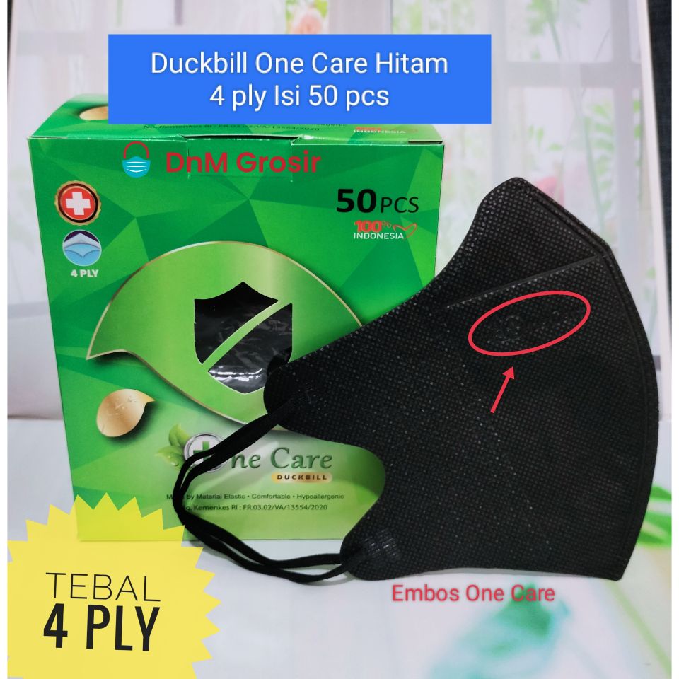 Masker Duckbill Hitam Putih isi 50 pcs